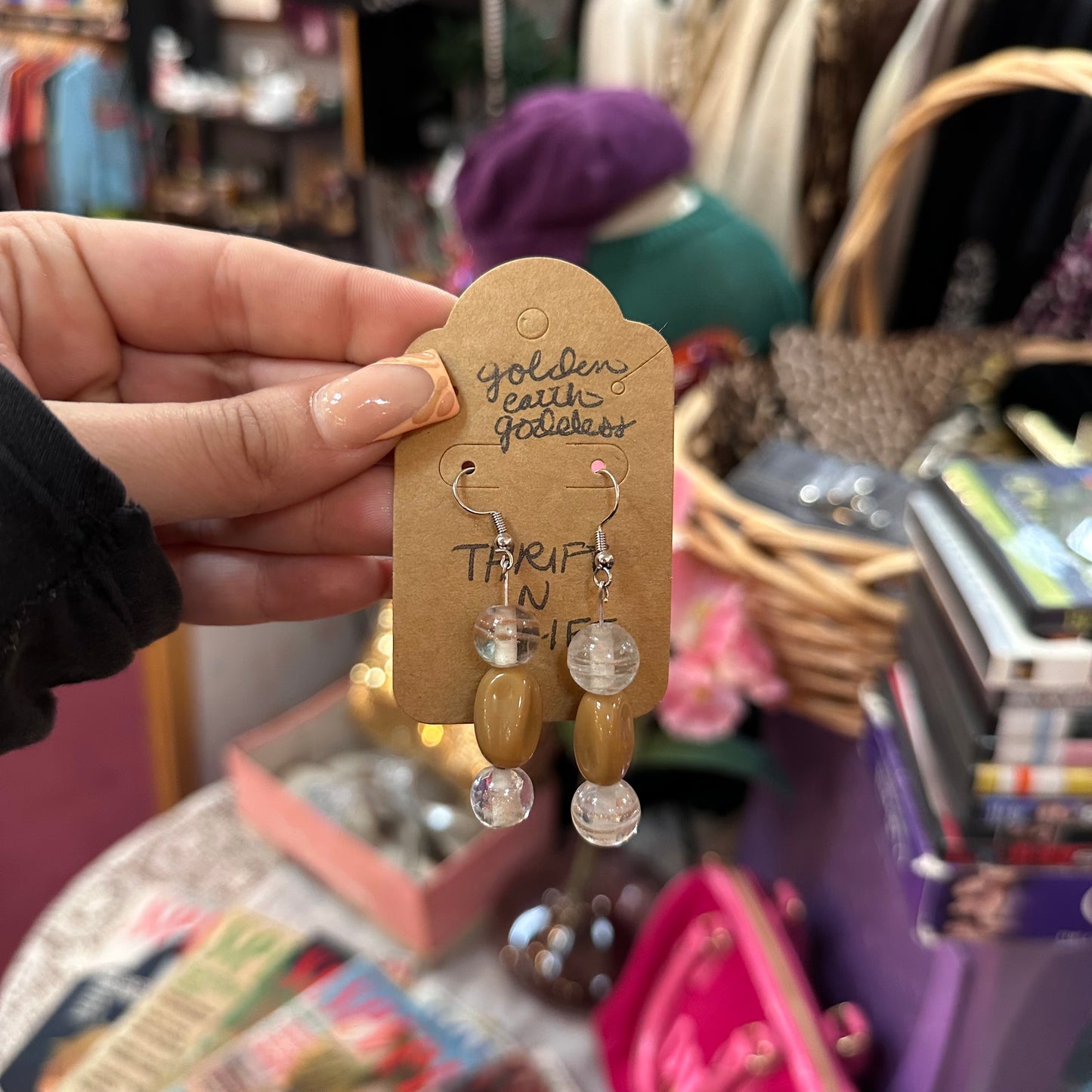 golden earth goddess earrings π