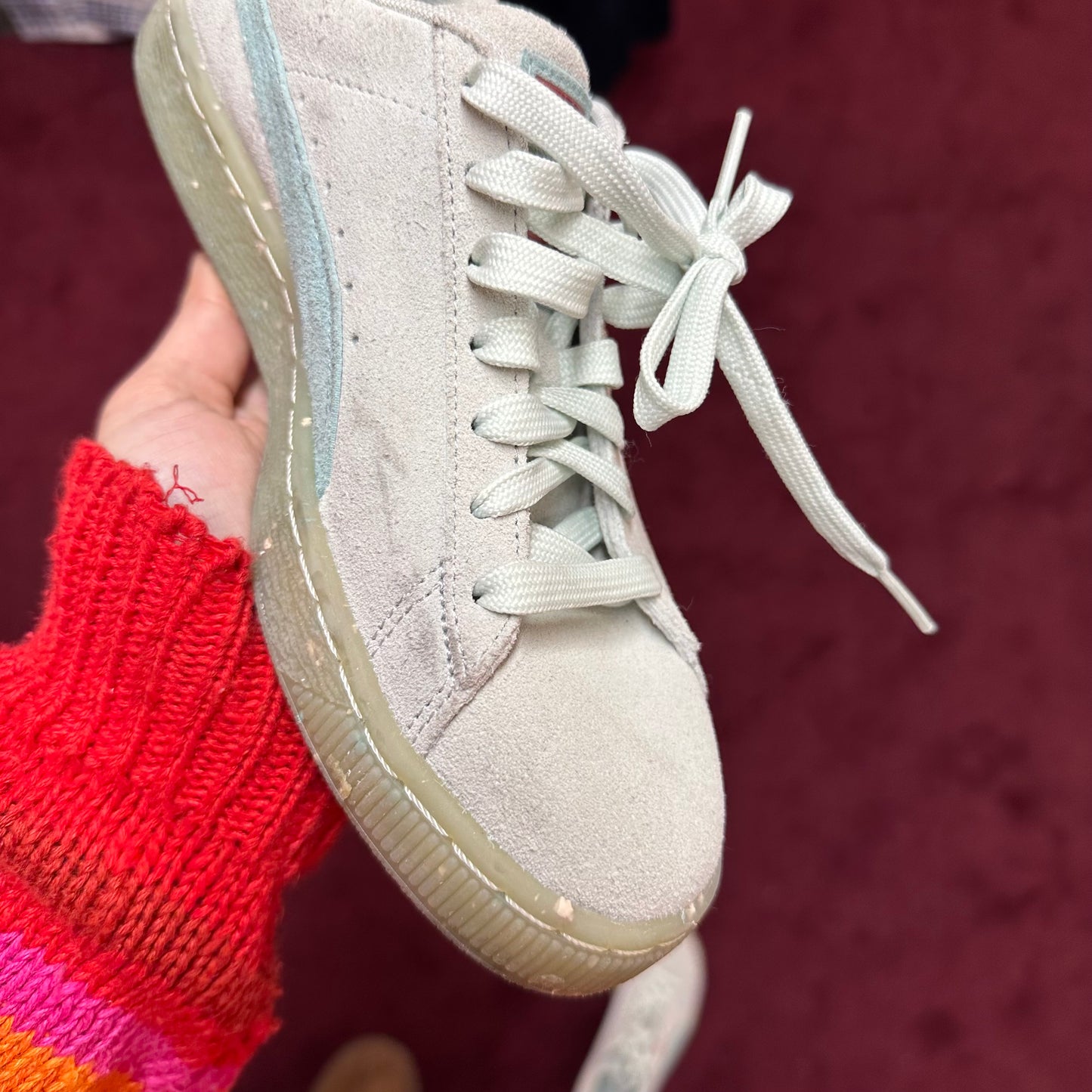 pastel blue suede puma sneakers 🩵🐈‍⬛