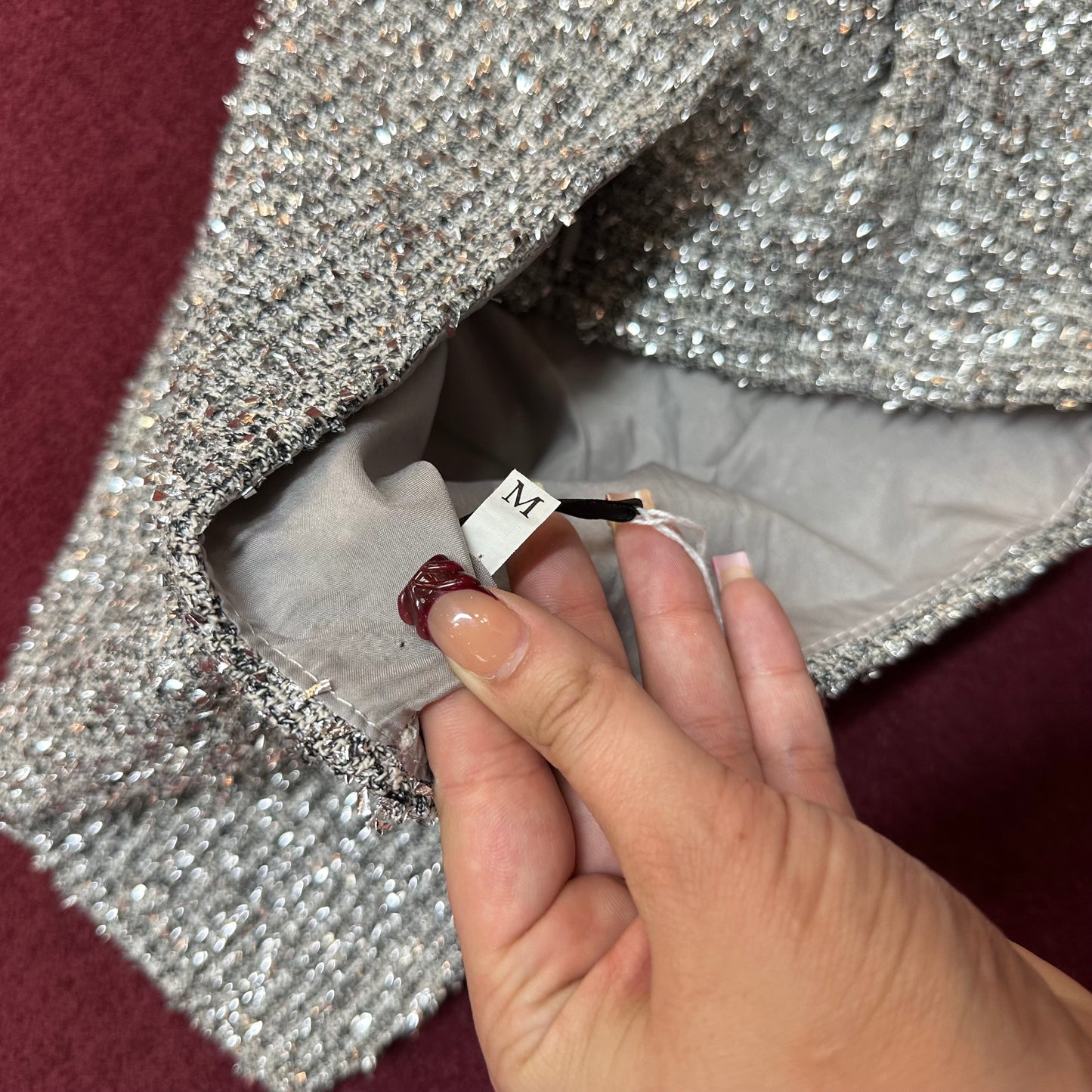 silver mini skirt 💍🩶