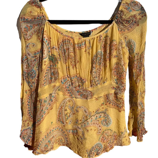 paisley fairy blouse with ruffles